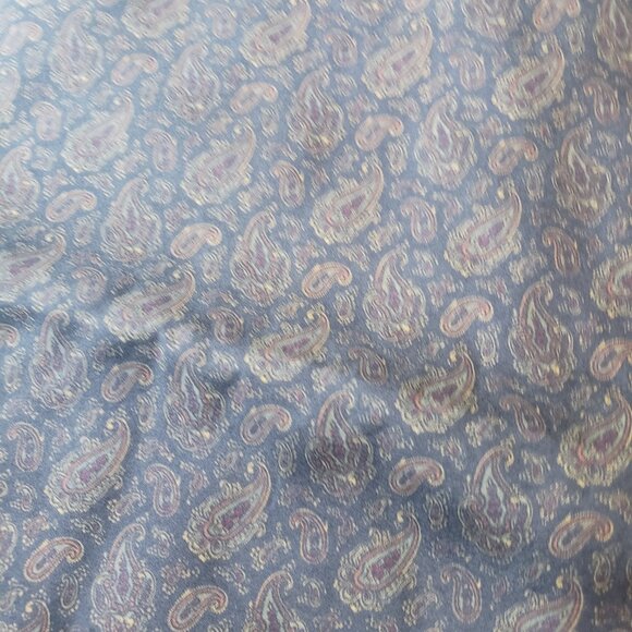 BURBERRY Vintage Cashmere Wool Silk Paisley Print Reversible Fringed  Scarf - Picture 2 of 5